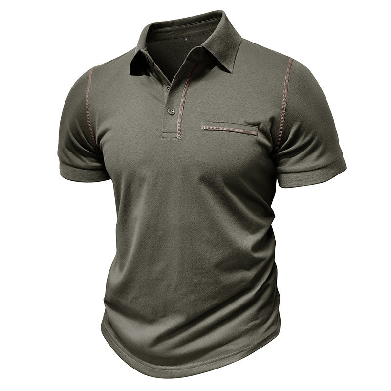 Men's Fashion Casual Pearl Cotton Polo Wear