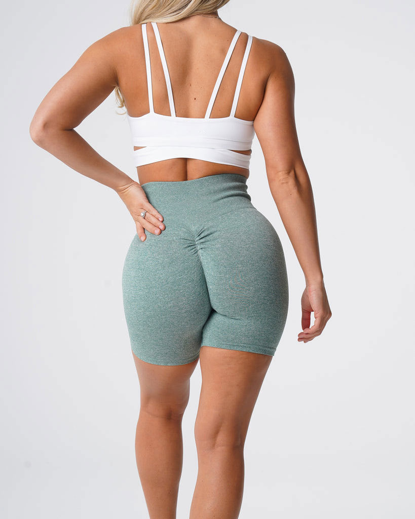 Hip Gathering Hip Raise Waist Snowflake Yoga Shorts