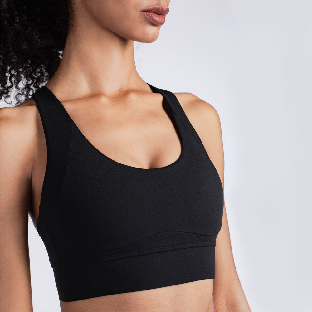 Cross Strap Buckle Fitness Bra