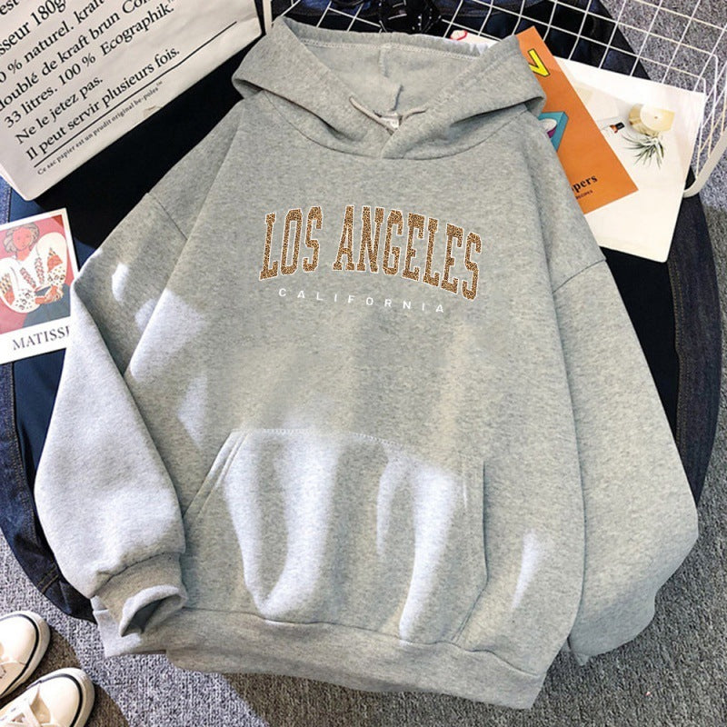 Los Angeles, California Usa City Leopard Hoodie