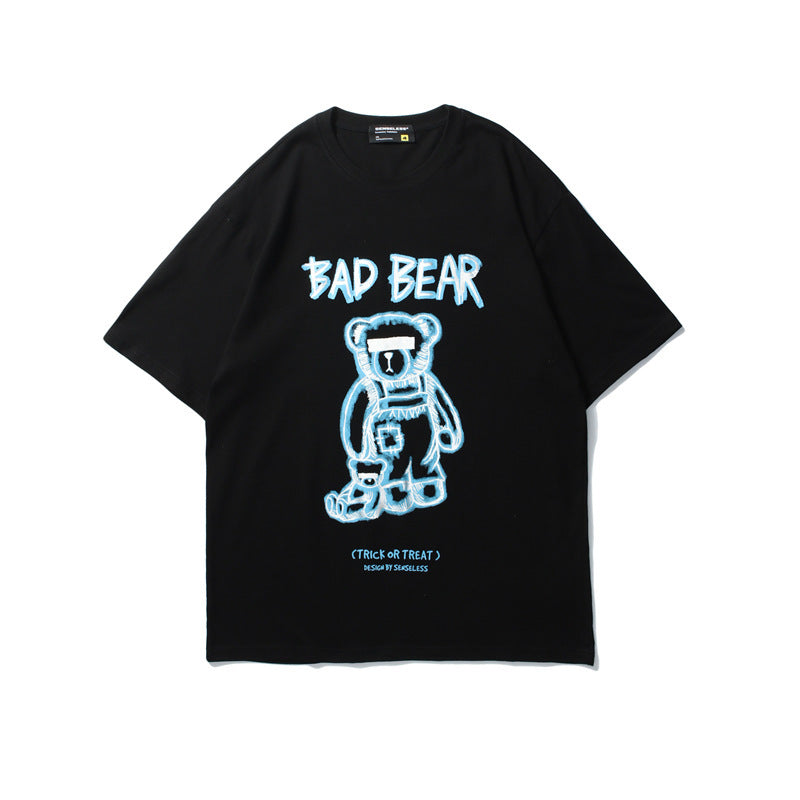 Creative Graffiti Bear Print Tee