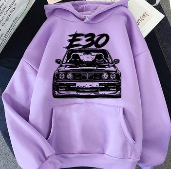 E30 Car Design Hooded Sweatshirt