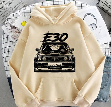 E30 Car Design Hooded Sweatshirt