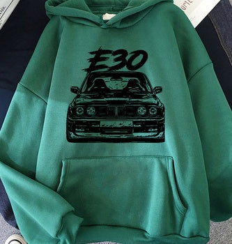 E30 Car Design Hooded Sweatshirt