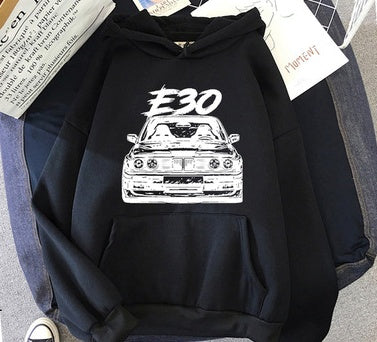 E30 Car Design Hooded Sweatshirt