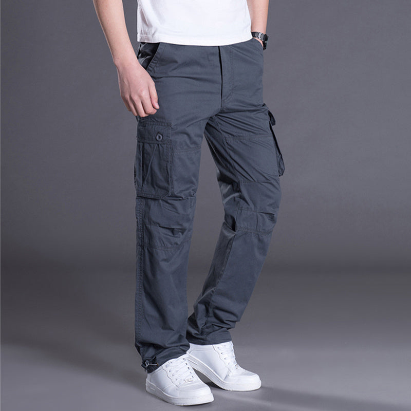 Men's Work Pants Multi-Pocket Overalls