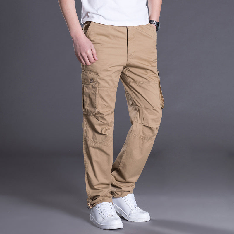 Men's Work Pants Multi-Pocket Overalls