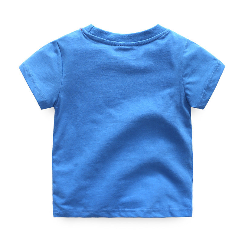 Boys' Shark Printed Summer T-Shirt