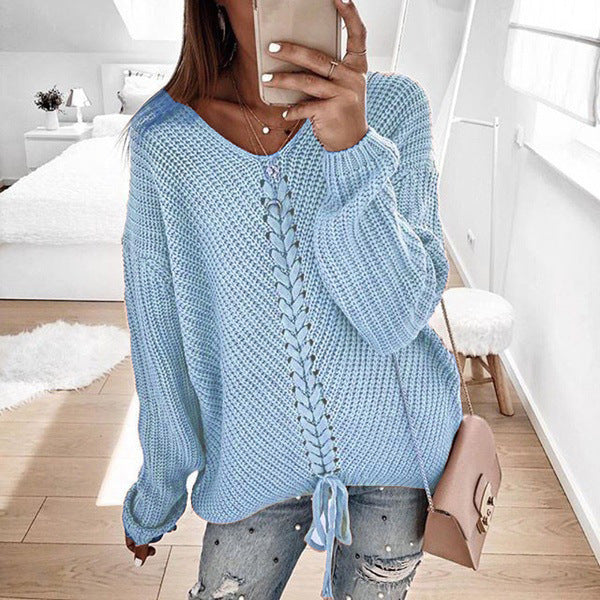 Loose knit tops for women's sweaters