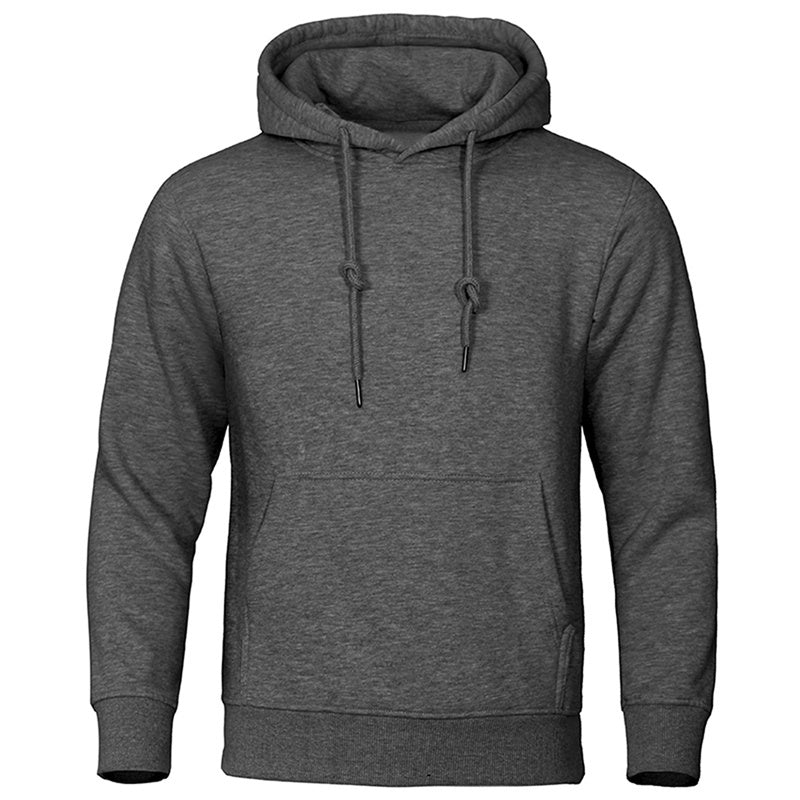 Solid Color Pullover Sweatshirt Spring Fashion Fleece Unisex Hoodie