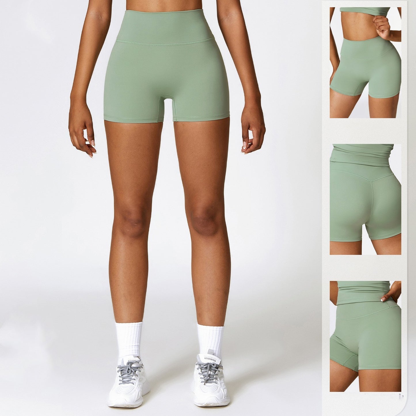 Women's High Waist Brushed Fitness Shorts