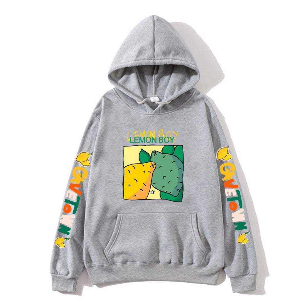 Lemon Boy Cartoon Print Hoodies