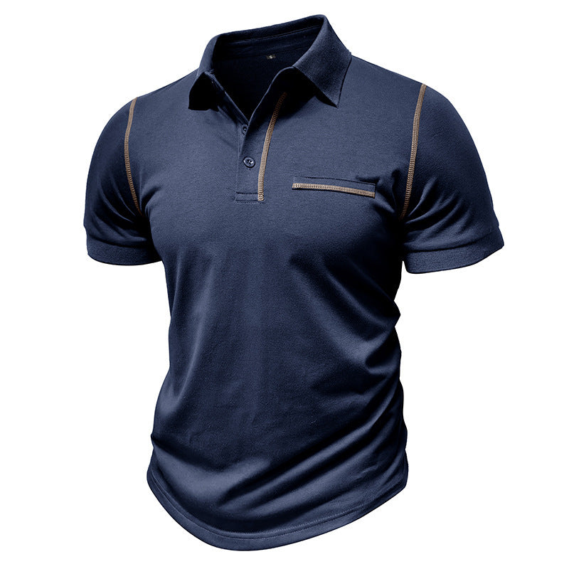 Men's Fashion Casual Pearl Cotton Polo Wear