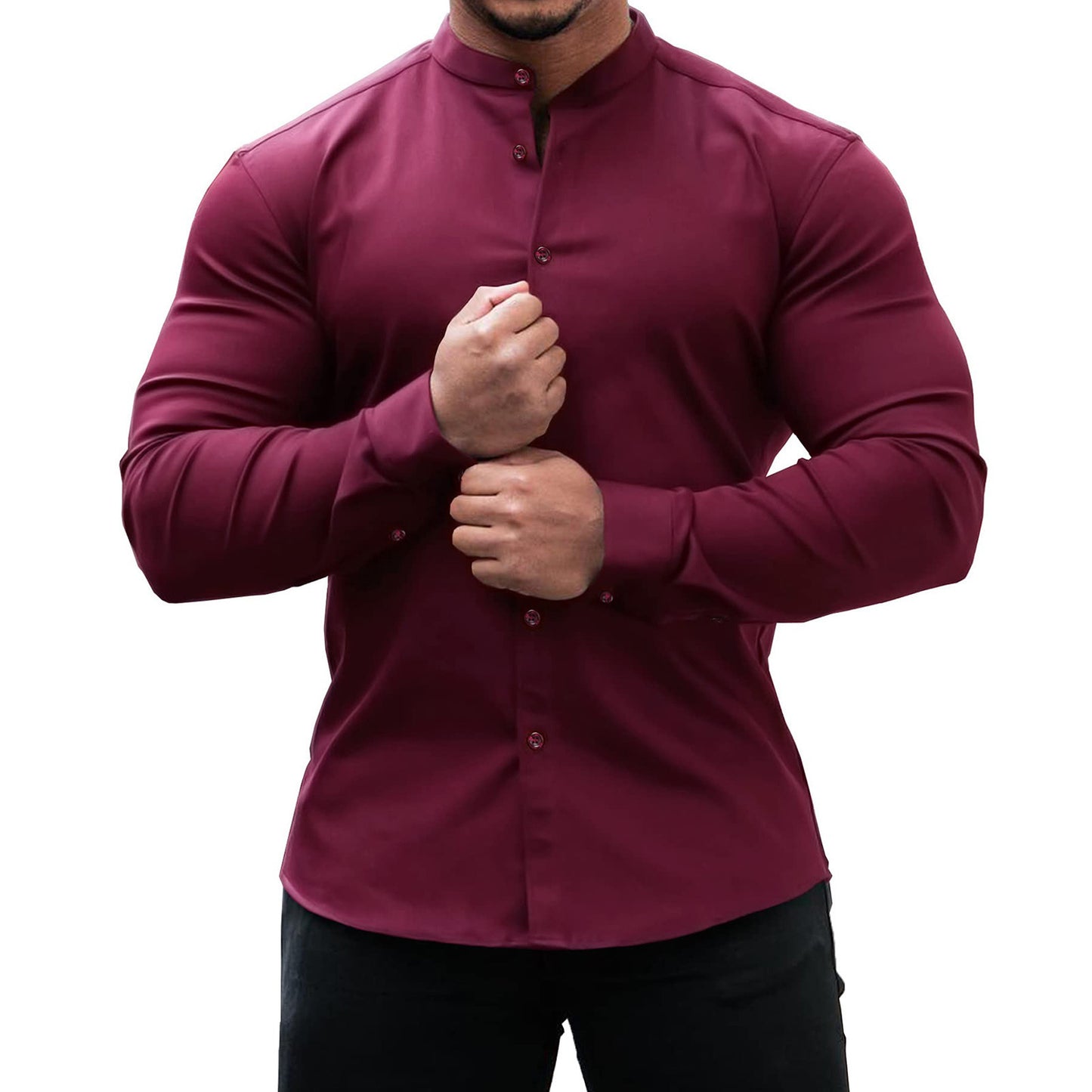 Slim Fit Long Sleeve Button-Down Shirt