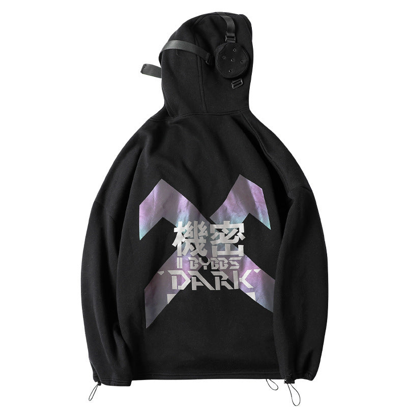 Laser Printed Hoodie Men's Coat