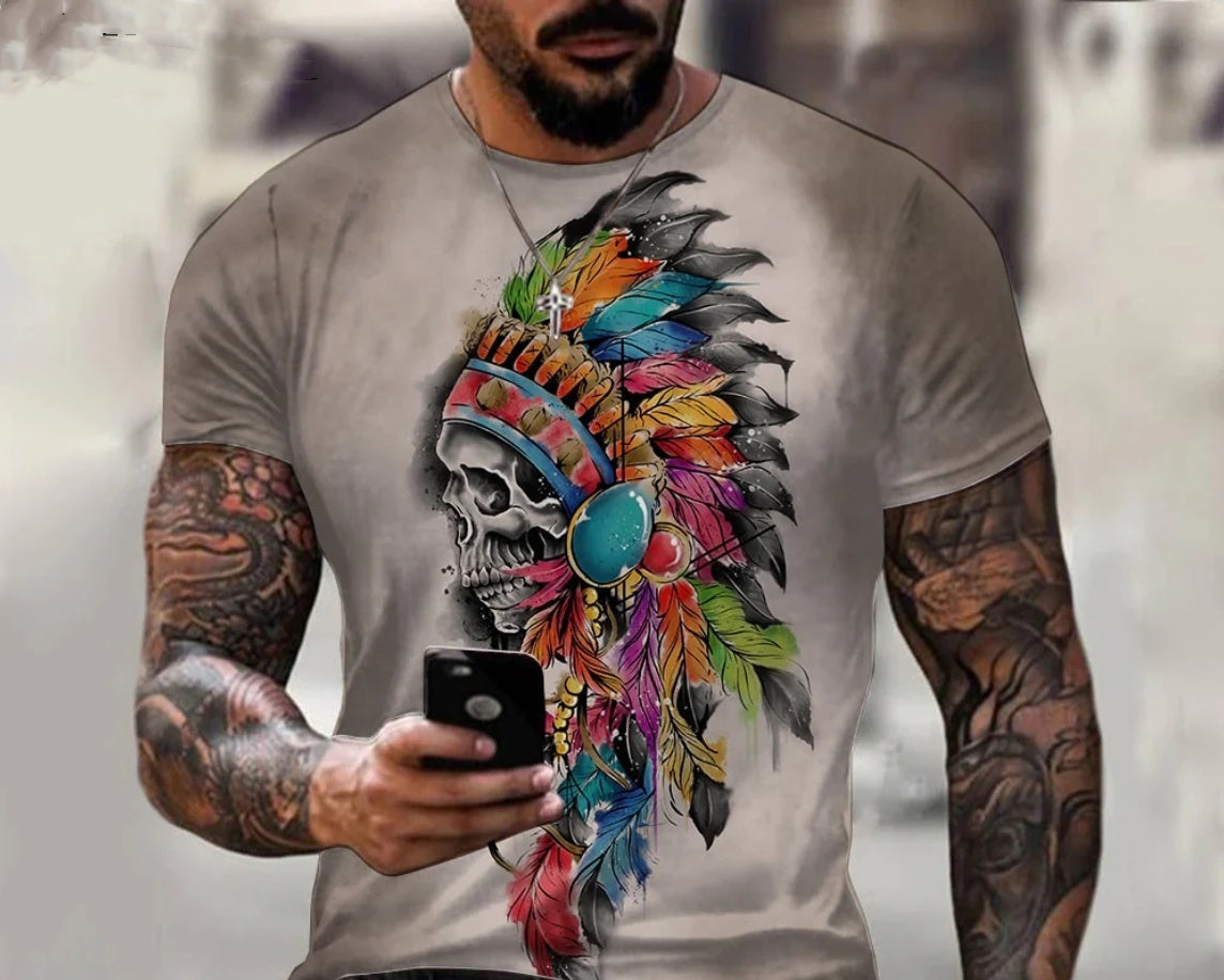 Casual Short-sleeved T-shirt 3D Digital Printing Top