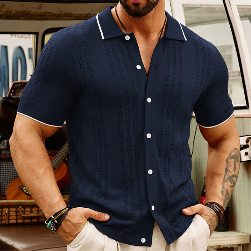 Summer Button-Down Polo Shirt