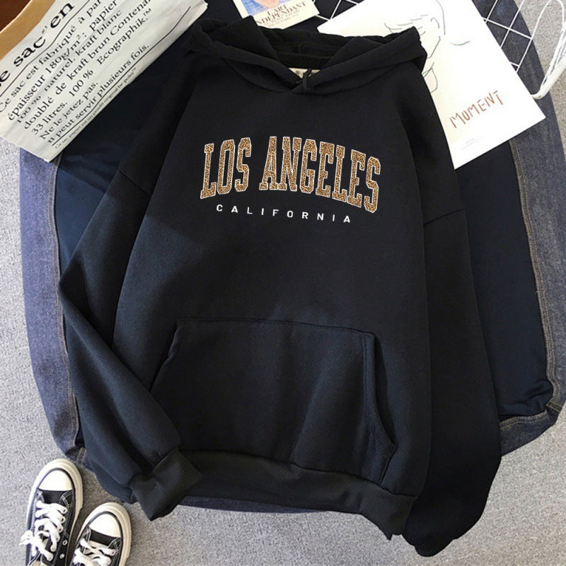 Los Angeles, California Usa City Leopard Hoodie