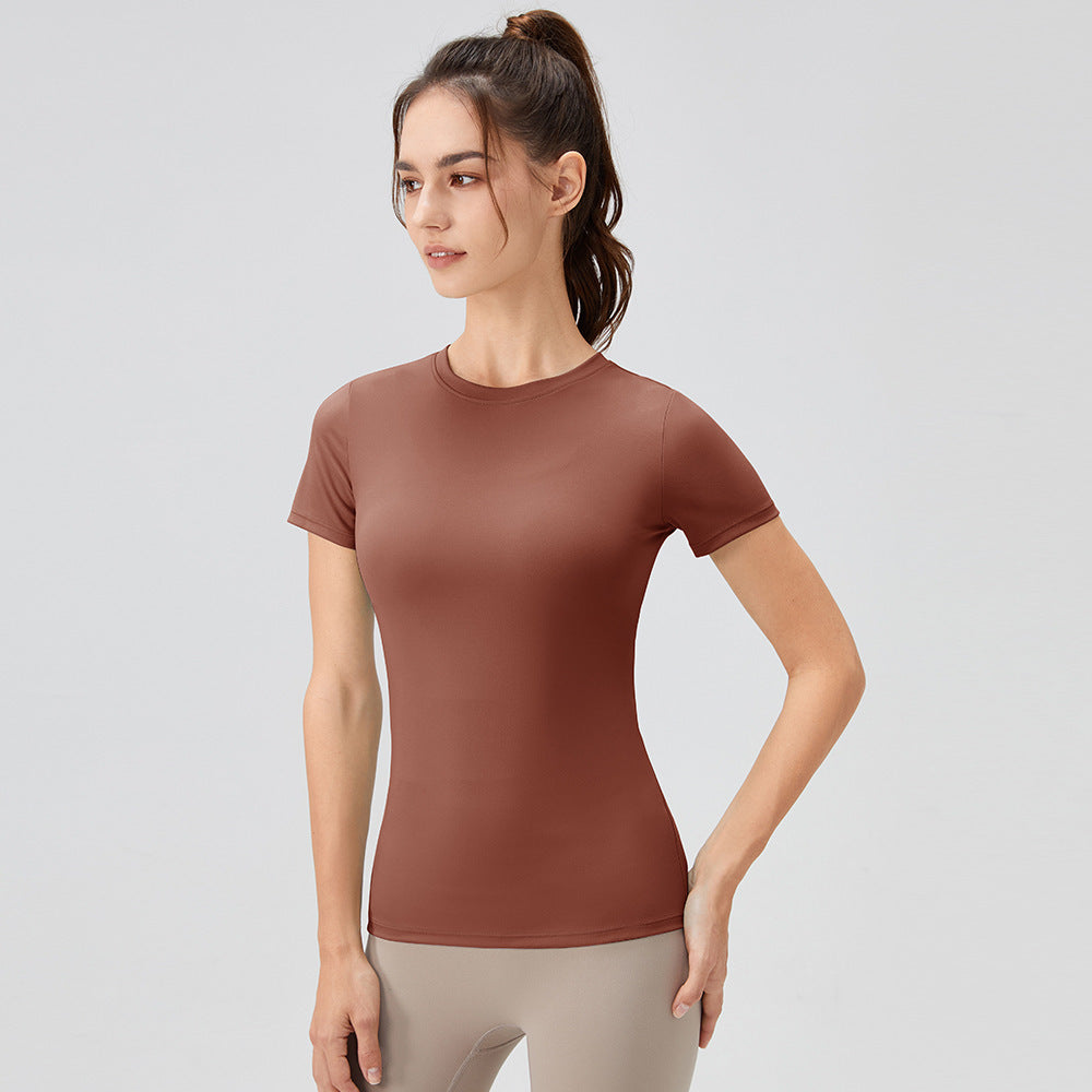 Solid Color Quick-Drying Yoga T-Shirt