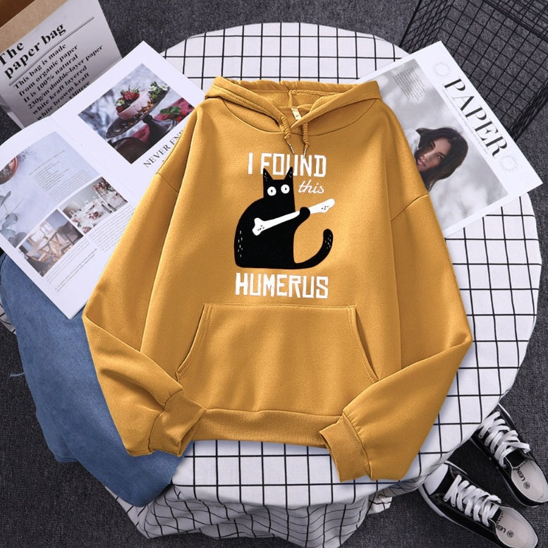 I Found This Funny Cat Hoodie Of The Humerus