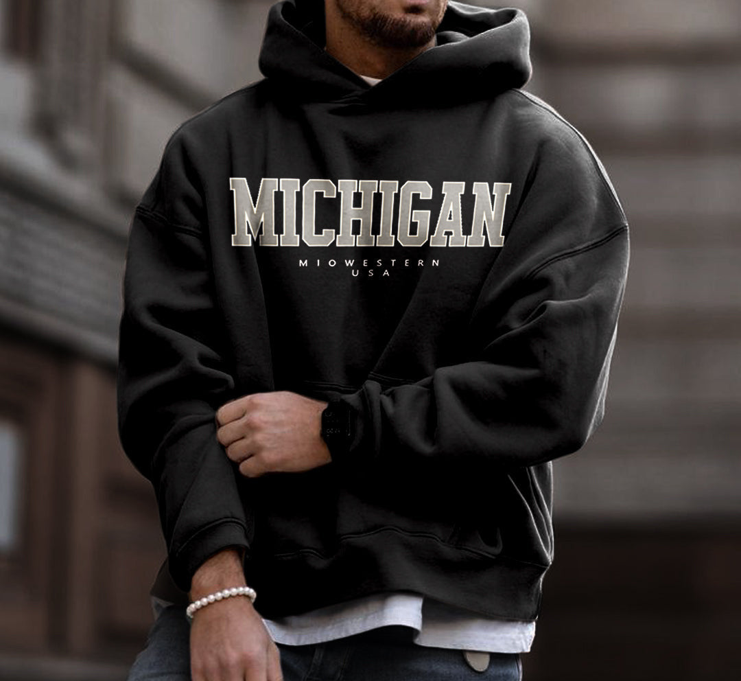 European And American Leisure Hooded Pocket Sweat Shirt