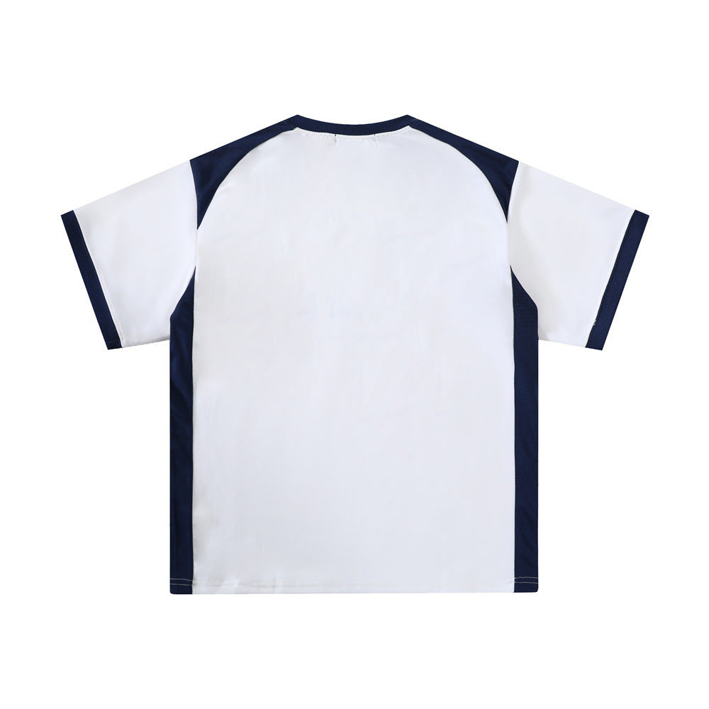 Color Contrast Patchwork Sports T-shirt