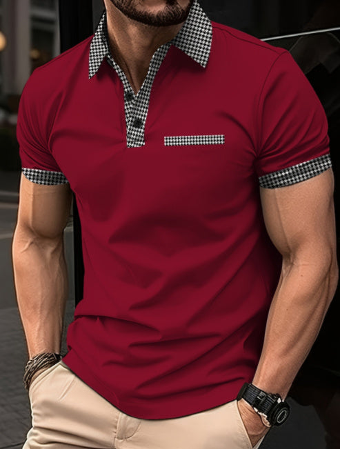 Checkered Sports Polo Shirt