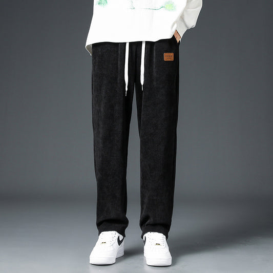 Autumn/Winter Corduroy Fleece Wide-Leg Pants