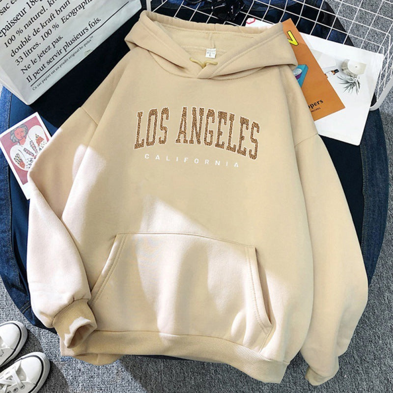 Los Angeles, California Usa City Leopard Hoodie