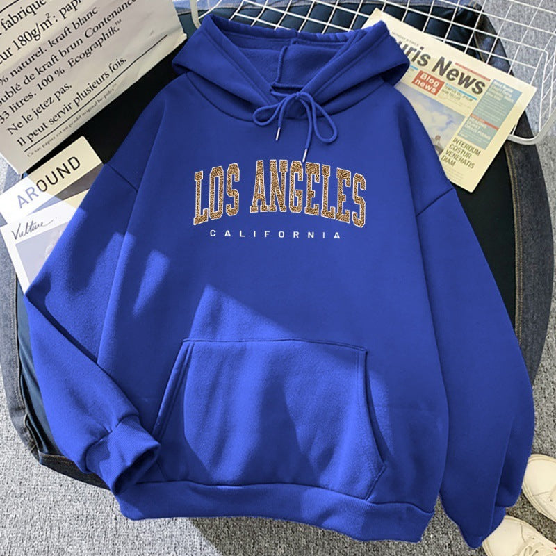 Los Angeles, California Usa City Leopard Hoodie