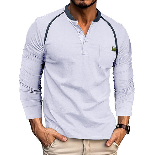 Fashion Colorblock Casual Amazon Men's Top