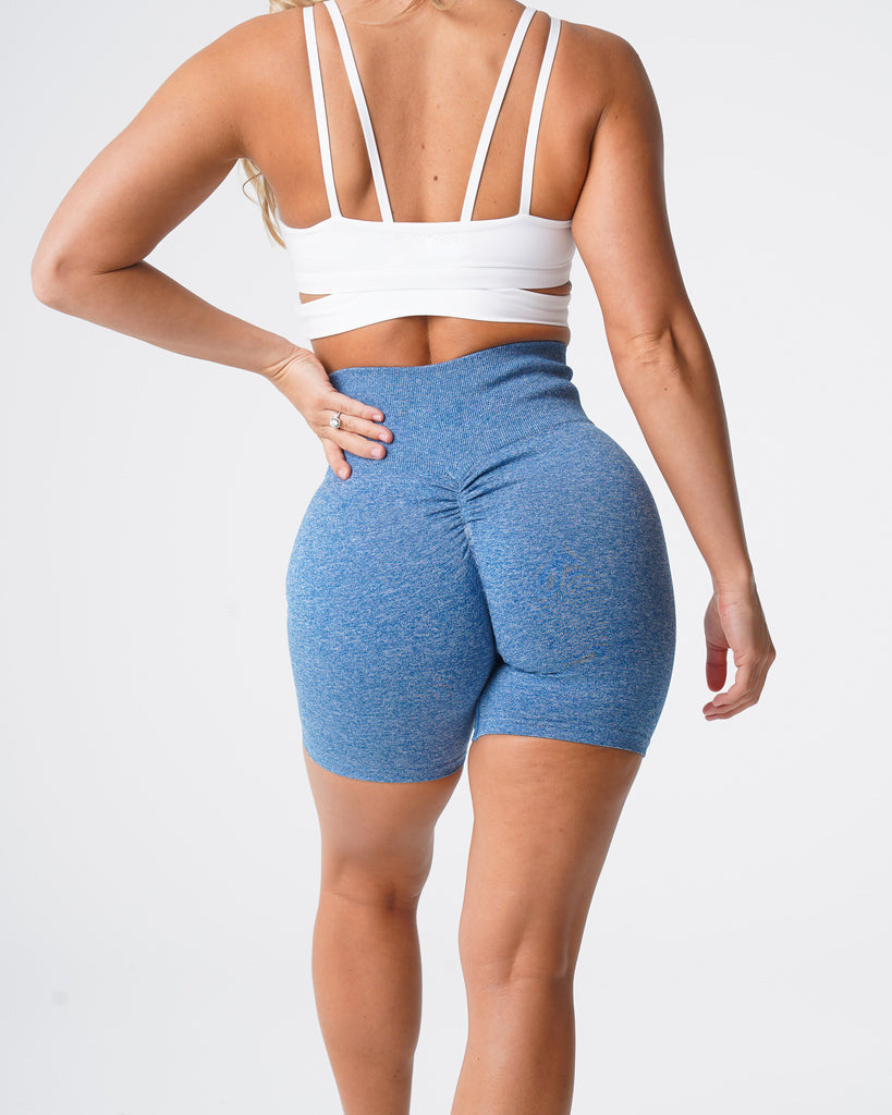 Hip Gathering Hip Raise Waist Snowflake Yoga Shorts