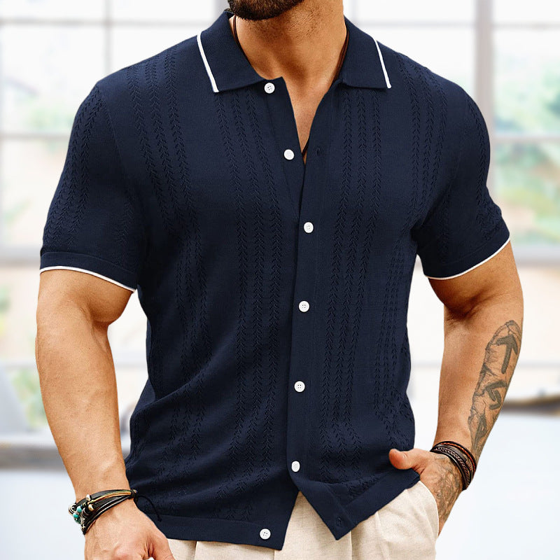 Summer Button-Down Polo Shirt