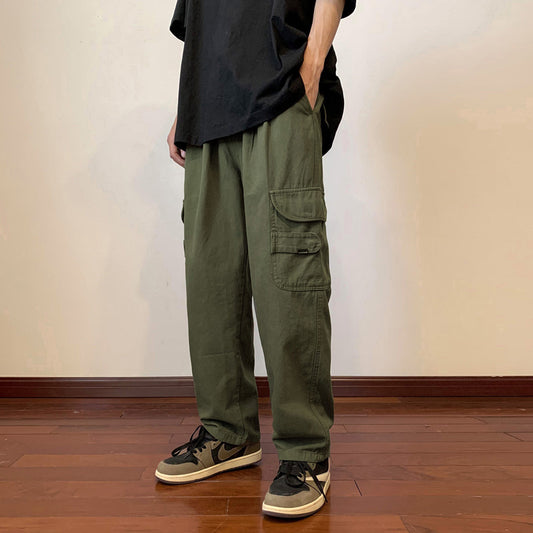 Men's Army Green Summer Overalls