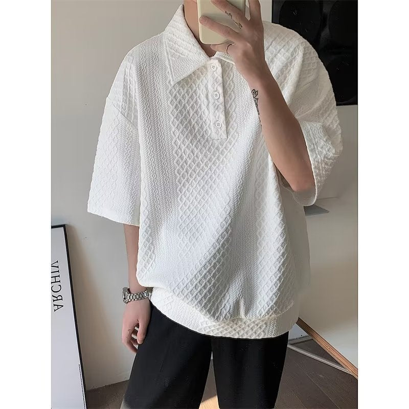 Loose And Simple Solid Color Printing T-shirt Top