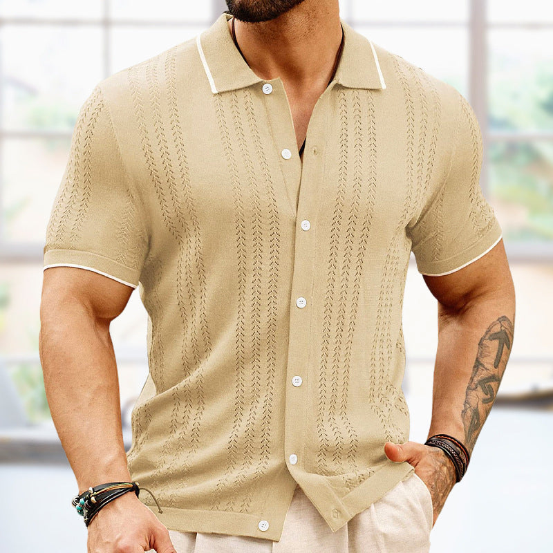 Summer Button-Down Polo Shirt