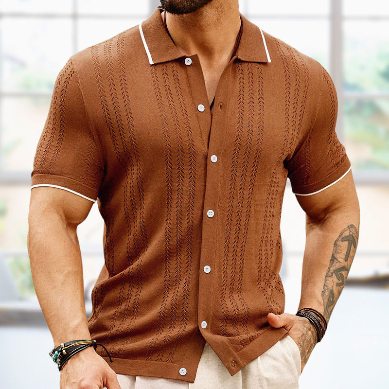 Summer Button-Down Polo Shirt