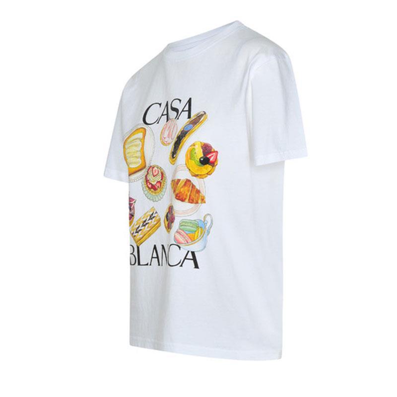 Afternoon Tea Hamburger Print Loose T-Shirt