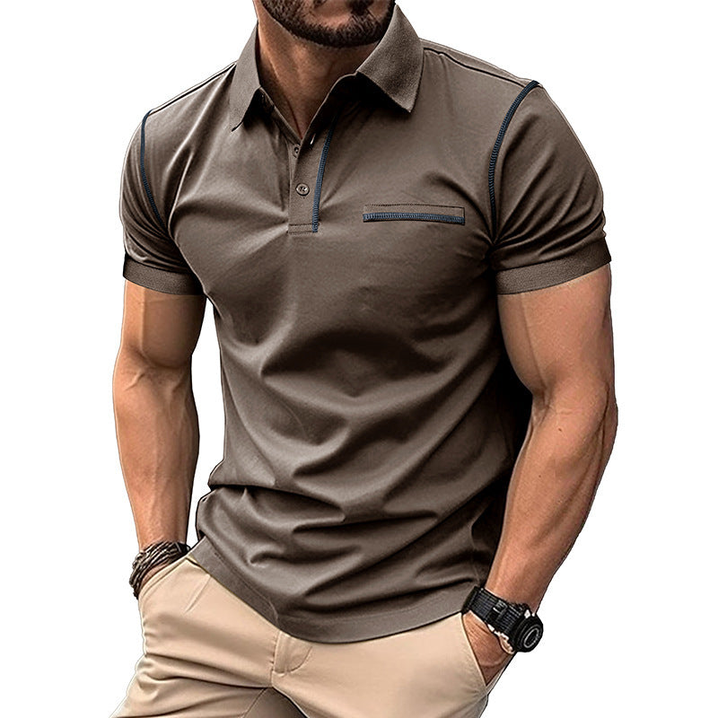 Men's Fashion Casual Pearl Cotton Polo Wear