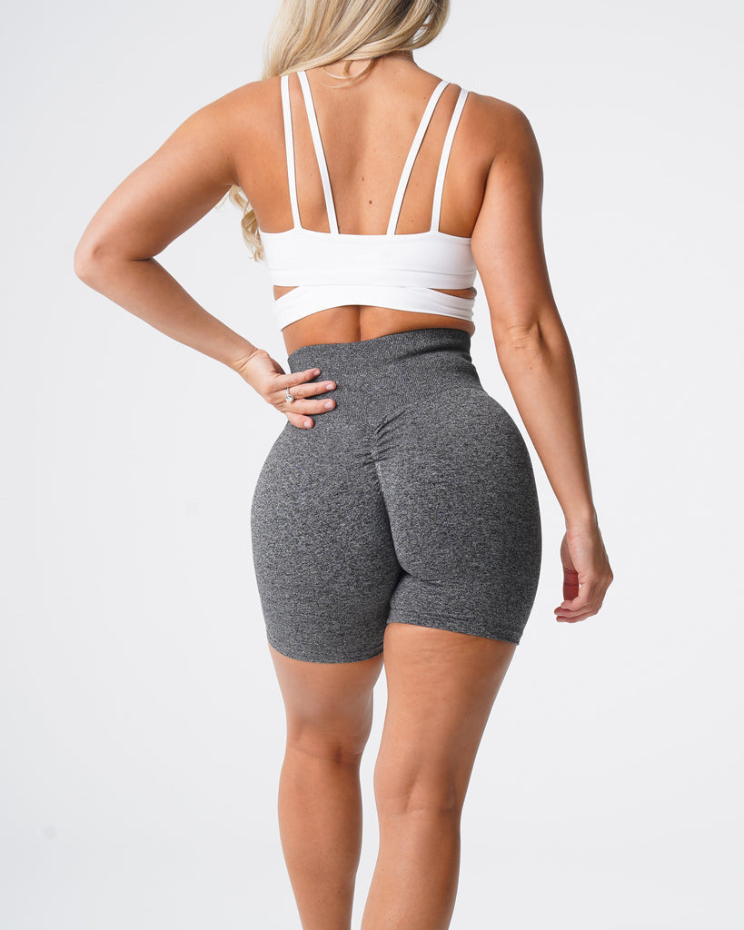 Hip Gathering Hip Raise Waist Snowflake Yoga Shorts