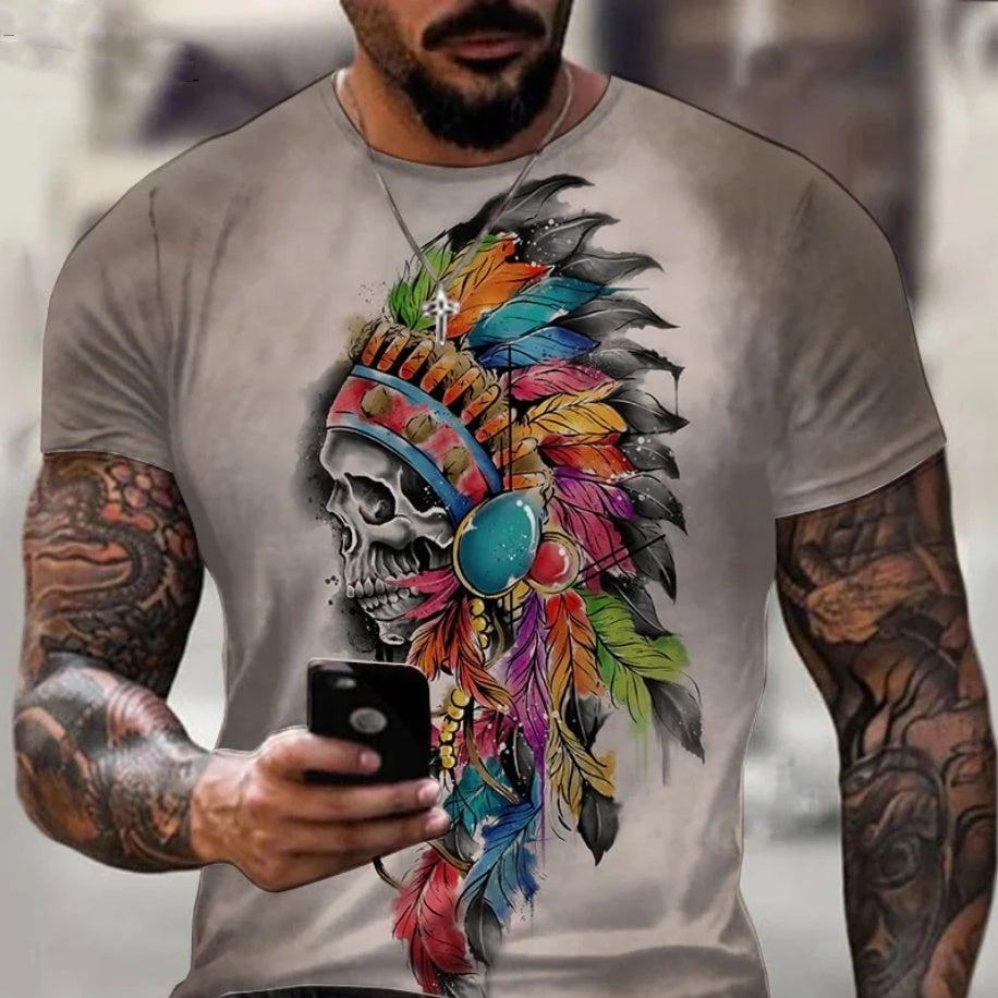 Casual Short-sleeved T-shirt 3D Digital Printing Top