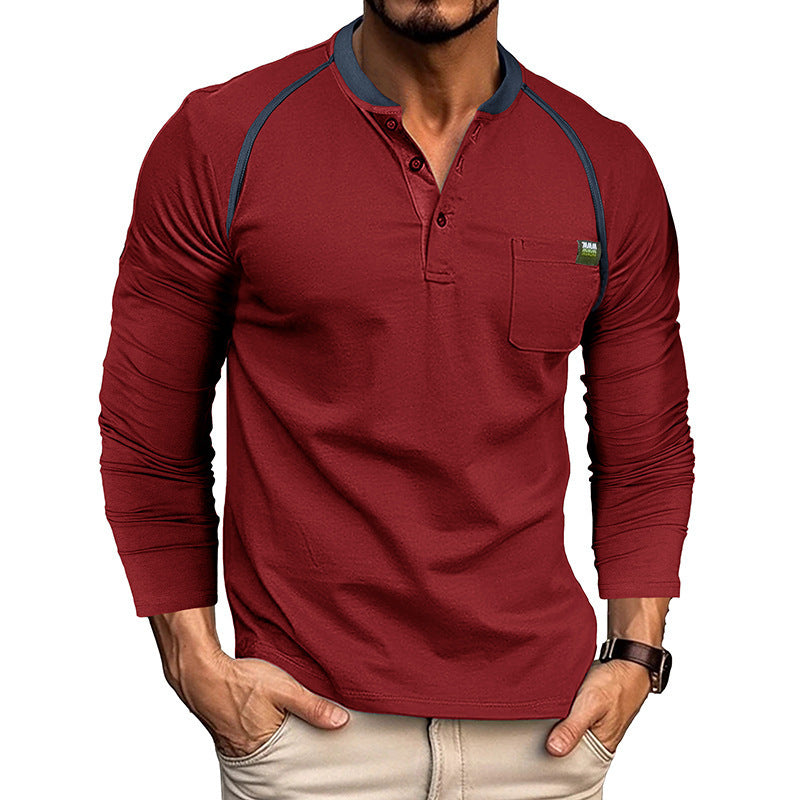 Fashion Colorblock Casual Amazon Men's Top