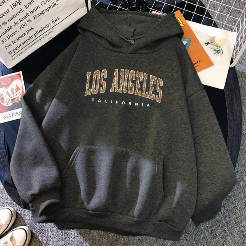 Los Angeles, California Usa City Leopard Hoodie