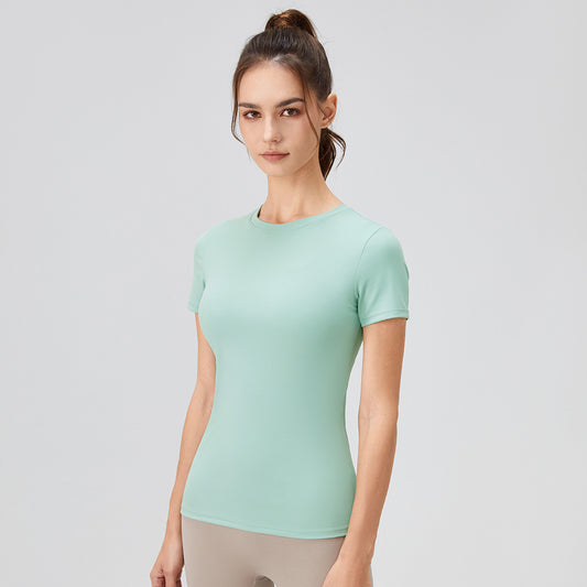 Solid Color Quick-Drying Yoga T-Shirt