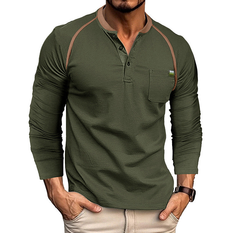 Fashion Colorblock Casual Amazon Men's Top