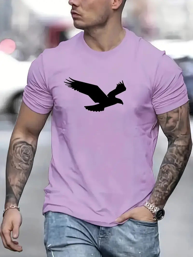 3D Eagle Print Casual Tee