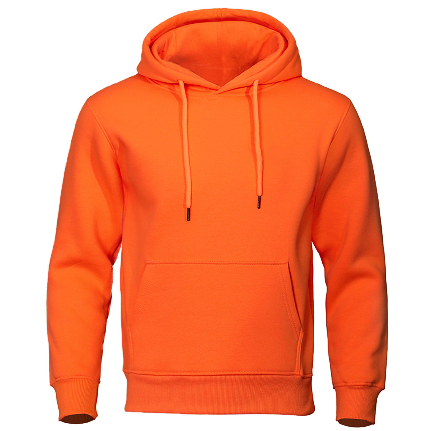 Solid Color Pullover Sweatshirt Spring Fashion Fleece Unisex Hoodie