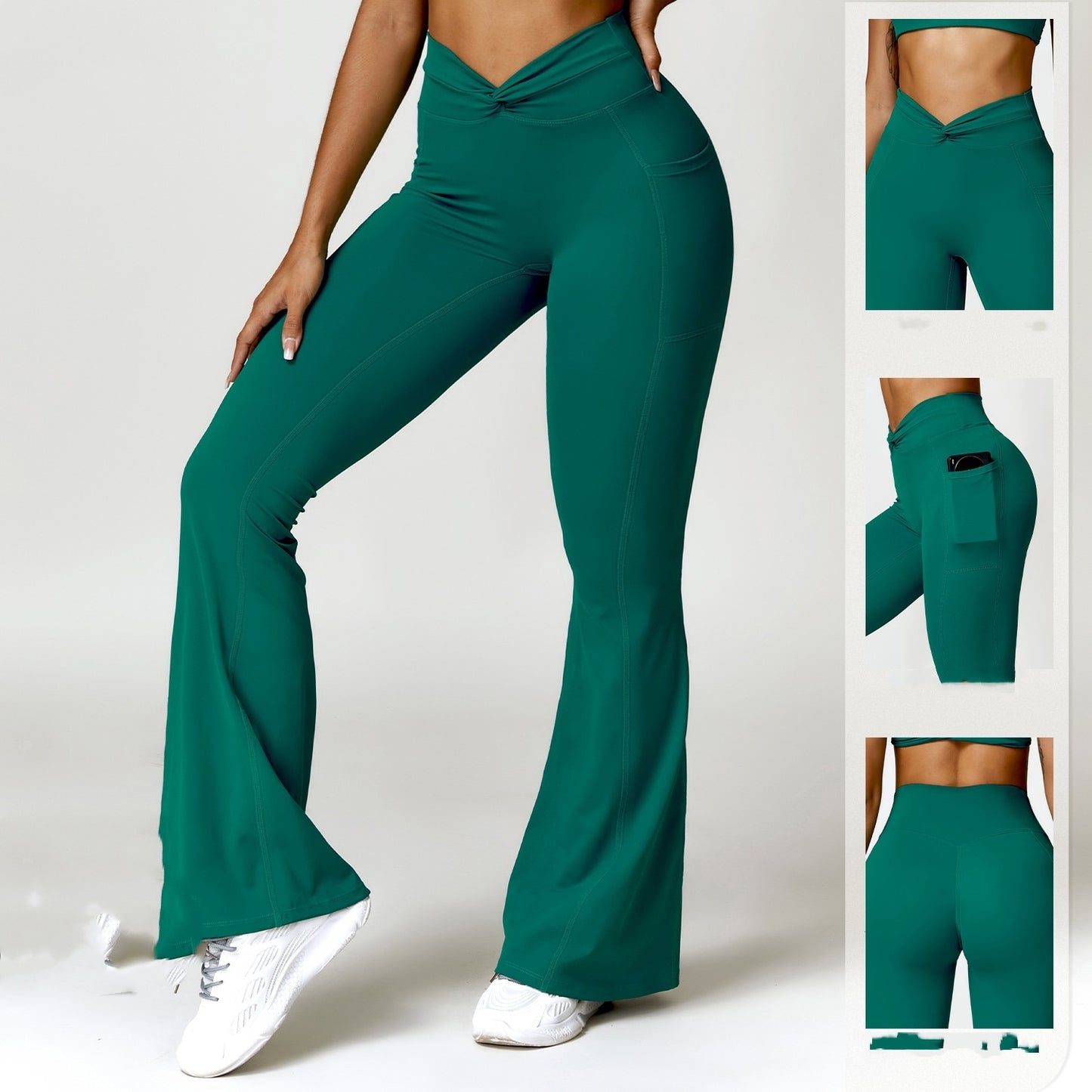 High-Waist Yoga Pants with Pockets