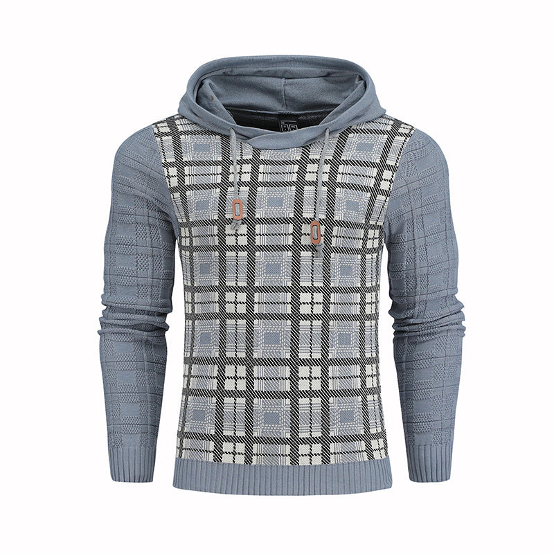 Pullover Plaid Image Multi-Color Lines Hoodies