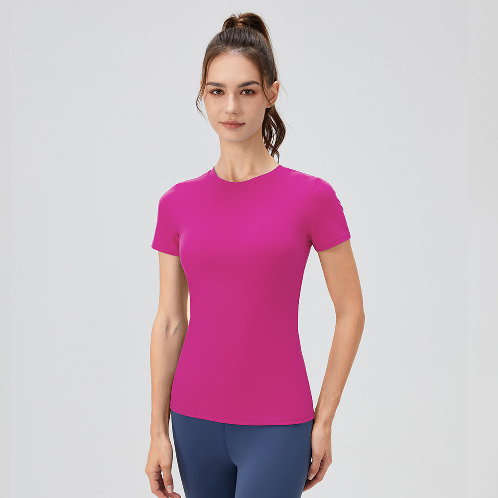 Solid Color Quick-Drying Yoga T-Shirt